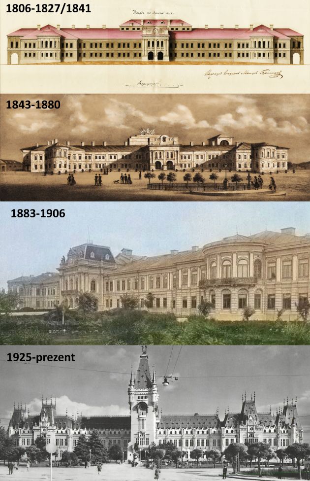 Palatul domnesc construit în 1806 de Alexandru Moruzi, Iaşi, 1806