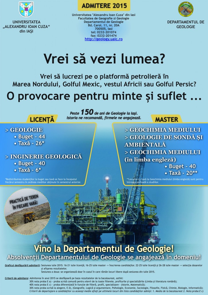 Admitere Geologie 2015
