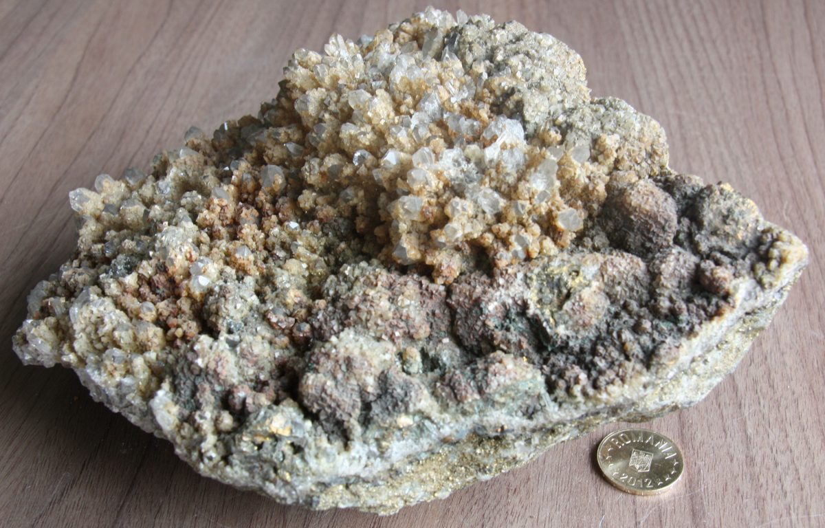 Calcit + Cuarţ + Calcopirită